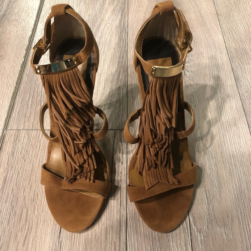 Dolce vita fringe high heel sandal